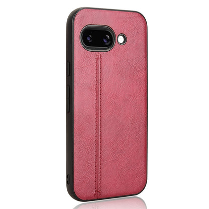 Google Pixel 9a Cow Pattern Sewing Back Cover Phone Case - Premium PU Leather Texture PC + TPU Shockproof Protective Case, Scratch Resistant Slim Lightweight Anti-Fingerprint Full Coverage Mobile Cover