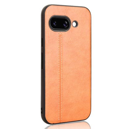 Google Pixel 9a Cow Pattern Sewing Back Cover Phone Case - Premium PU Leather Texture PC + TPU Shockproof Protective Case, Scratch Resistant Slim Lightweight Anti-Fingerprint Full Coverage Mobile Cover