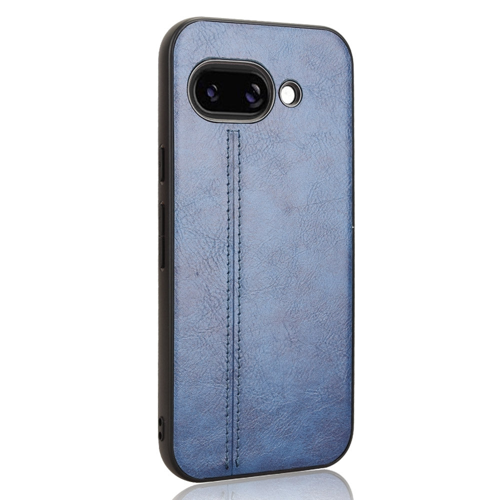 Google Pixel 9a Cow Pattern Sewing Back Cover Phone Case - Premium PU Leather Texture PC + TPU Shockproof Protective Case, Scratch Resistant Slim Lightweight Anti-Fingerprint Full Coverage Mobile Cover