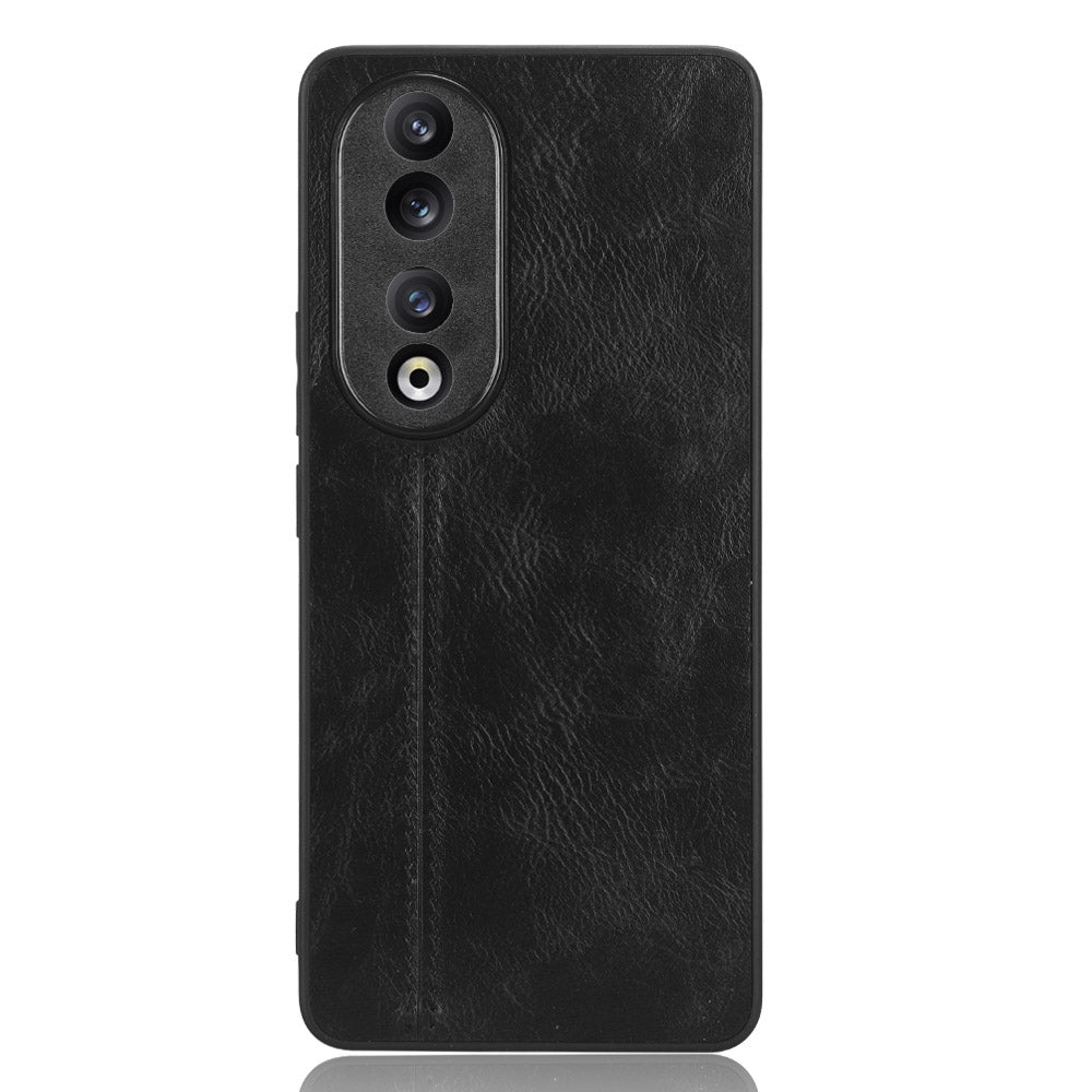 Honor 90 Pro Cow Pattern Sewing Back Cover Phone Case - Premium PU Leather Texture PC + TPU Shockproof Protective Case, Scratch Resistant Slim Lightweight Anti-Fingerprint Full Coverage Mobile Cover