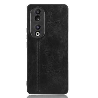 Honor 90 Pro Cow Pattern Sewing Back Cover Phone Case - Premium PU Leather Texture PC + TPU Shockproof Protective Case, Scratch Resistant Slim Lightweight Anti-Fingerprint Full Coverage Mobile Cover