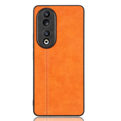 Honor 90 Pro Cow Pattern Sewing Back Cover Phone Case - Premium PU Leather Texture PC + TPU Shockproof Protective Case, Scratch Resistant Slim Lightweight Anti-Fingerprint Full Coverage Mobile Cover