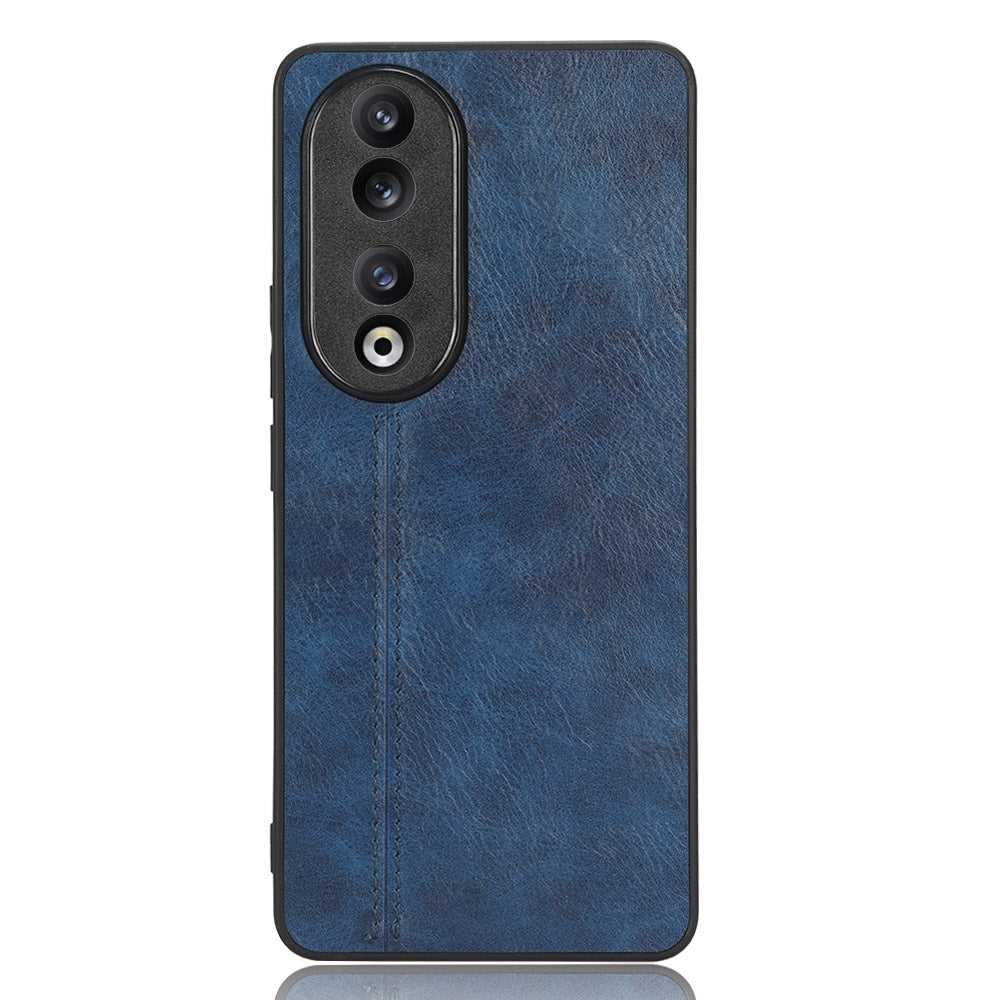 Honor 90 Pro Cow Pattern Sewing Back Cover Phone Case - Premium PU Leather Texture PC + TPU Shockproof Protective Case, Scratch Resistant Slim Lightweight Anti-Fingerprint Full Coverage Mobile Cover