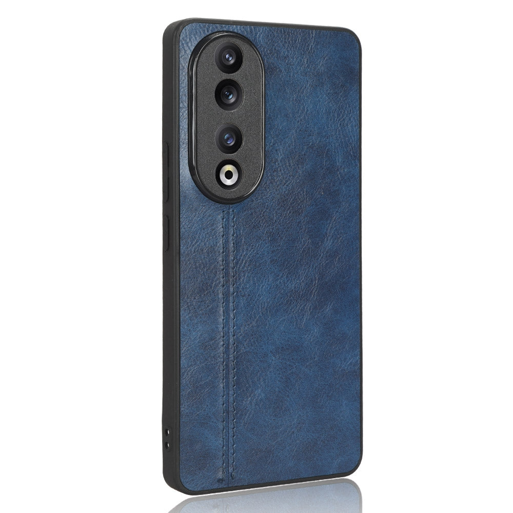 Honor 90 Pro Cow Pattern Sewing Back Cover Phone Case - Premium PU Leather Texture PC + TPU Shockproof Protective Case, Scratch Resistant Slim Lightweight Anti-Fingerprint Full Coverage Mobile Cover