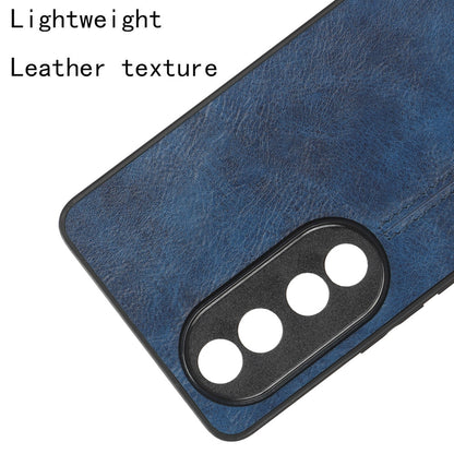 Honor 90 Pro Cow Pattern Sewing Back Cover Phone Case - Premium PU Leather Texture PC + TPU Shockproof Protective Case, Scratch Resistant Slim Lightweight Anti-Fingerprint Full Coverage Mobile Cover