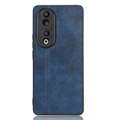 Honor 90 Cow Pattern Sewing Back Cover Phone Case - Premium PU Leather Texture PC + TPU Shockproof Protective Case, Scratch Resistant Slim Lightweight Anti-Fingerprint Full Coverage Mobile Cover