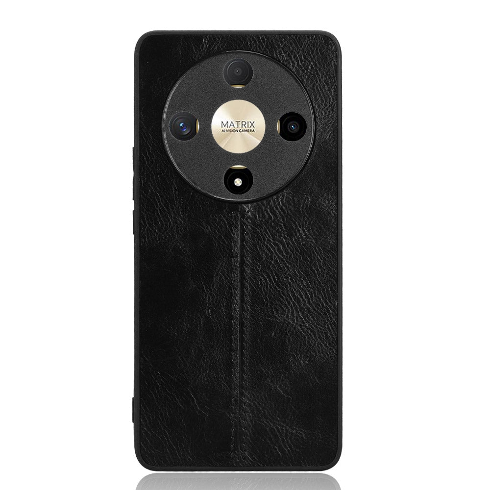 Honor X9b 5G Cow Pattern Sewing Back Cover Phone Case - Premium PU Leather Texture PC + TPU Shockproof Protective Case, Scratch Resistant Slim Lightweight Anti-Fingerprint Full Coverage Mobile Cover