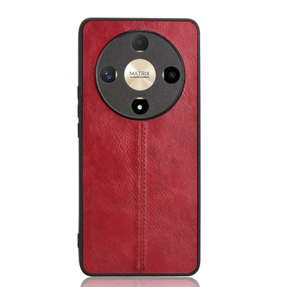Honor X9b 5G Cow Pattern Sewing Back Cover Phone Case - Premium PU Leather Texture PC + TPU Shockproof Protective Case, Scratch Resistant Slim Lightweight Anti-Fingerprint Full Coverage Mobile Cover