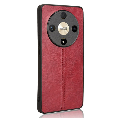 Honor X9b 5G Cow Pattern Sewing Back Cover Phone Case - Premium PU Leather Texture PC + TPU Shockproof Protective Case, Scratch Resistant Slim Lightweight Anti-Fingerprint Full Coverage Mobile Cover
