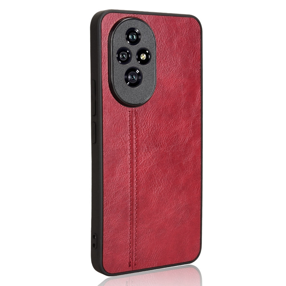 Honor 200 Pro Cow Pattern Sewing Back Cover Phone Case - Premium PU Leather Texture PC + TPU Shockproof Protective Case, Scratch Resistant Slim Lightweight Anti-Fingerprint Full Coverage Mobile Cover