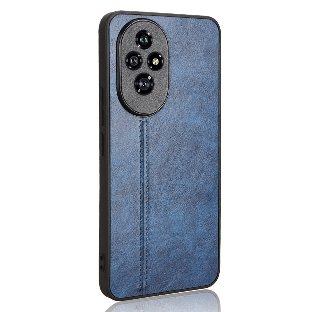 Honor 200 Pro Cow Pattern Sewing Back Cover Phone Case - Premium PU Leather Texture PC + TPU Shockproof Protective Case, Scratch Resistant Slim Lightweight Anti-Fingerprint Full Coverage Mobile Cover