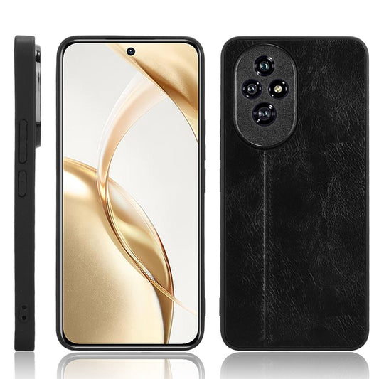 Honor 200 Cow Pattern Sewing Back Cover Phone Case - Premium PU Leather Texture PC + TPU Shockproof Protective Case, Scratch Resistant Slim Lightweight Anti-Fingerprint Full Coverage Mobile Cover