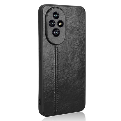 Honor 200 Cow Pattern Sewing Back Cover Phone Case - Premium PU Leather Texture PC + TPU Shockproof Protective Case, Scratch Resistant Slim Lightweight Anti-Fingerprint Full Coverage Mobile Cover