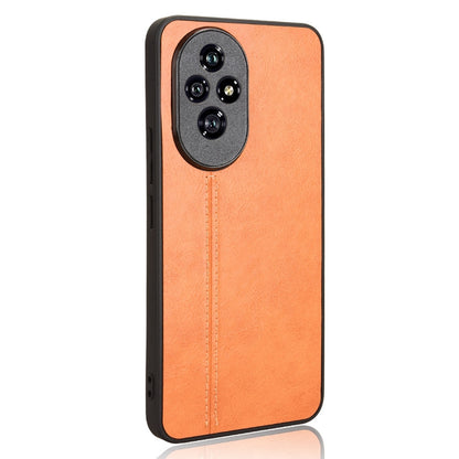 Honor 200 Cow Pattern Sewing Back Cover Phone Case - Premium PU Leather Texture PC + TPU Shockproof Protective Case, Scratch Resistant Slim Lightweight Anti-Fingerprint Full Coverage Mobile Cover