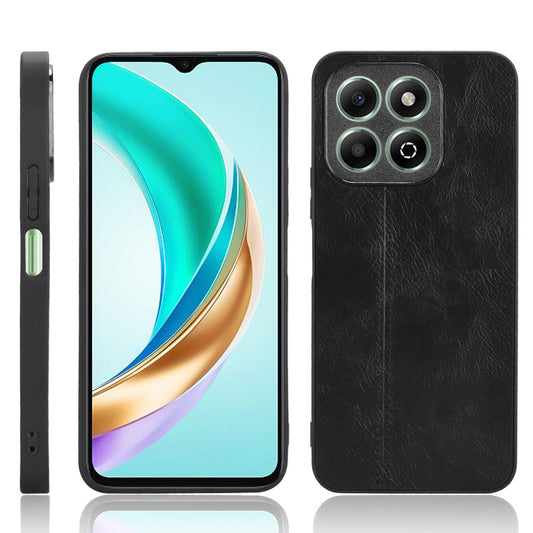 Honor X6b Cow Pattern Sewing Back Cover Phone Case - Premium PU Leather Texture PC + TPU Shockproof Protective Case, Scratch Resistant Slim Lightweight Anti-Fingerprint Full Coverage Mobile Cover