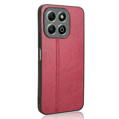 Honor X6b Cow Pattern Sewing Back Cover Phone Case - Premium PU Leather Texture PC + TPU Shockproof Protective Case, Scratch Resistant Slim Lightweight Anti-Fingerprint Full Coverage Mobile Cover