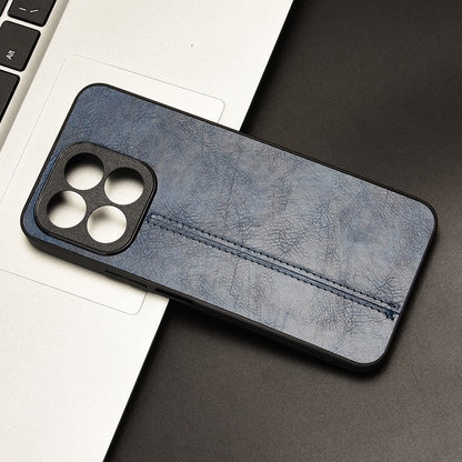 Honor X6b Cow Pattern Sewing Back Cover Phone Case - Premium PU Leather Texture PC + TPU Shockproof Protective Case, Scratch Resistant Slim Lightweight Anti-Fingerprint Full Coverage Mobile Cover