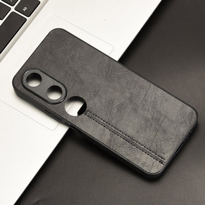 Honor Play9C Cow Pattern Sewing Back Cover Phone Case - Premium PU Leather Texture PC + TPU Shockproof Protective Case, Scratch Resistant Slim Lightweight Anti-Fingerprint Full Coverage Mobile Cover