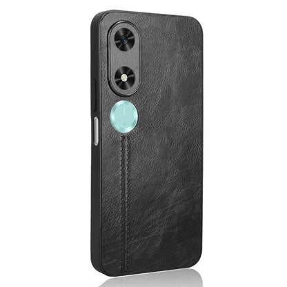 Honor Play9C Cow Pattern Sewing Back Cover Phone Case - Premium PU Leather Texture PC + TPU Shockproof Protective Case, Scratch Resistant Slim Lightweight Anti-Fingerprint Full Coverage Mobile Cover