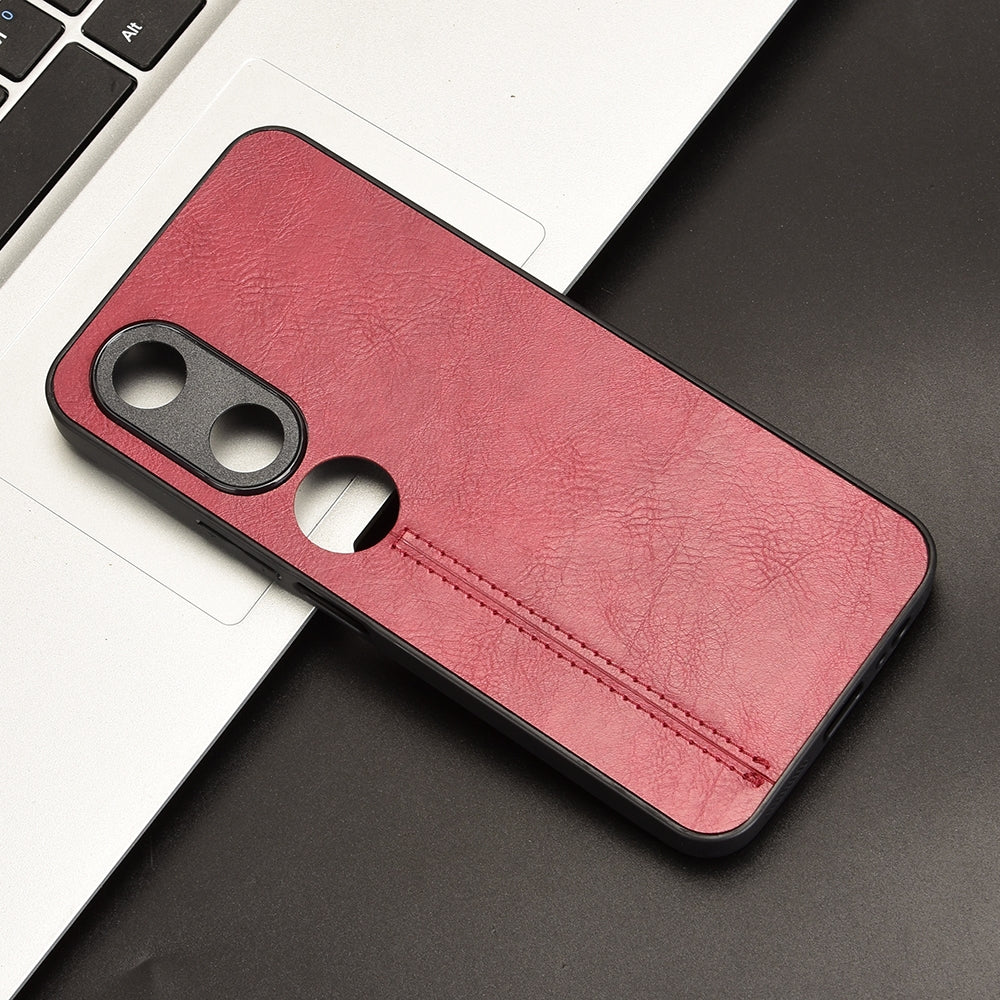 Honor Play9C Cow Pattern Sewing Back Cover Phone Case - Premium PU Leather Texture PC + TPU Shockproof Protective Case, Scratch Resistant Slim Lightweight Anti-Fingerprint Full Coverage Mobile Cover