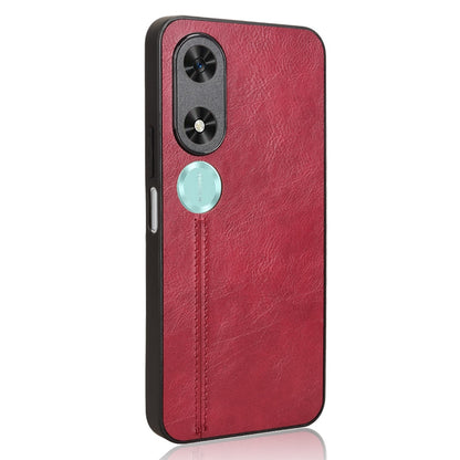 Honor Play9C Cow Pattern Sewing Back Cover Phone Case - Premium PU Leather Texture PC + TPU Shockproof Protective Case, Scratch Resistant Slim Lightweight Anti-Fingerprint Full Coverage Mobile Cover