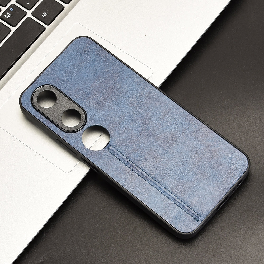 Honor Play9C Cow Pattern Sewing Back Cover Phone Case - Premium PU Leather Texture PC + TPU Shockproof Protective Case, Scratch Resistant Slim Lightweight Anti-Fingerprint Full Coverage Mobile Cover
