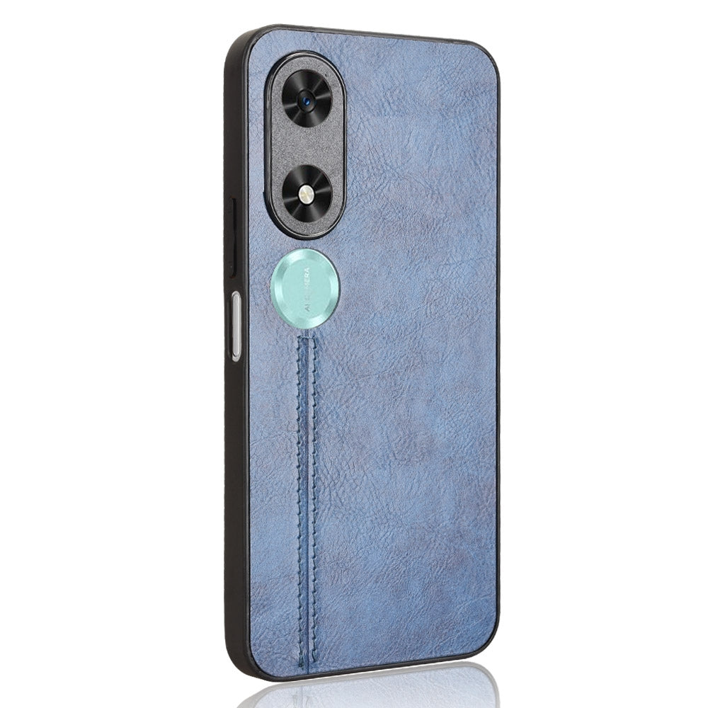 Honor Play9C Cow Pattern Sewing Back Cover Phone Case - Premium PU Leather Texture PC + TPU Shockproof Protective Case, Scratch Resistant Slim Lightweight Anti-Fingerprint Full Coverage Mobile Cover
