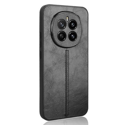 Honor Magic7 Cow Pattern Sewing Back Cover Phone Case - Premium PU Leather Texture PC + TPU Shockproof Protective Case, Scratch Resistant Slim Lightweight Anti-Fingerprint Full Coverage Mobile Cover