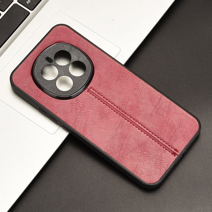 Honor Magic7 Cow Pattern Sewing Back Cover Phone Case - Premium PU Leather Texture PC + TPU Shockproof Protective Case, Scratch Resistant Slim Lightweight Anti-Fingerprint Full Coverage Mobile Cover