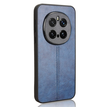 Honor Magic7 Pro Cow Pattern Sewing Back Cover Phone Case - Premium PU Leather Texture PC + TPU Shockproof Protective Case, Scratch Resistant Slim Lightweight Anti-Fingerprint Full Coverage Mobile Cover