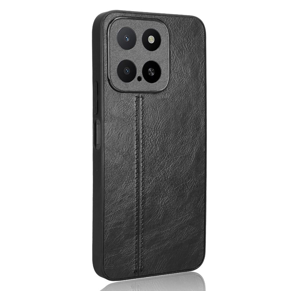 Honor X5b Plus Cow Pattern Sewing Back Cover Phone Case - Premium PU Leather Texture PC + TPU Shockproof Protective Case, Scratch Resistant Slim Lightweight Anti-Fingerprint Full Coverage Mobile Cover