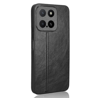 Honor X5b Plus Cow Pattern Sewing Back Cover Phone Case - Premium PU Leather Texture PC + TPU Shockproof Protective Case, Scratch Resistant Slim Lightweight Anti-Fingerprint Full Coverage Mobile Cover