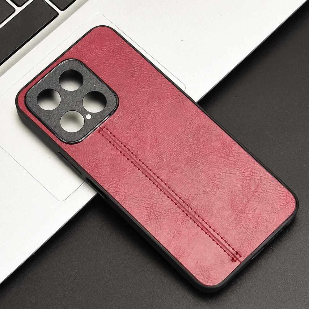 Honor X5b Cow Pattern Sewing Back Cover Phone Case - Premium PU Leather Texture PC + TPU Shockproof Protective Case, Scratch Resistant Slim Lightweight Anti-Fingerprint Full Coverage Mobile Cover