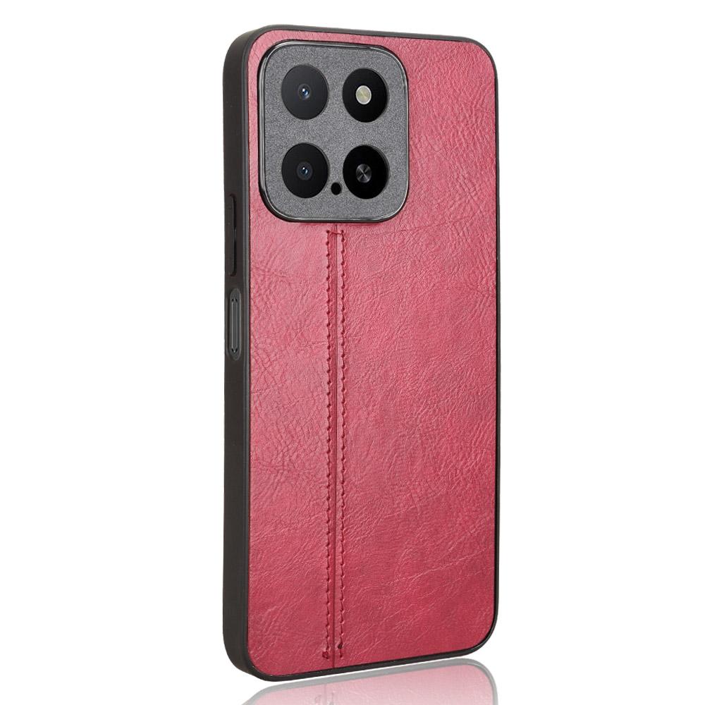 Honor X5b Plus Cow Pattern Sewing Back Cover Phone Case - Premium PU Leather Texture PC + TPU Shockproof Protective Case, Scratch Resistant Slim Lightweight Anti-Fingerprint Full Coverage Mobile Cover