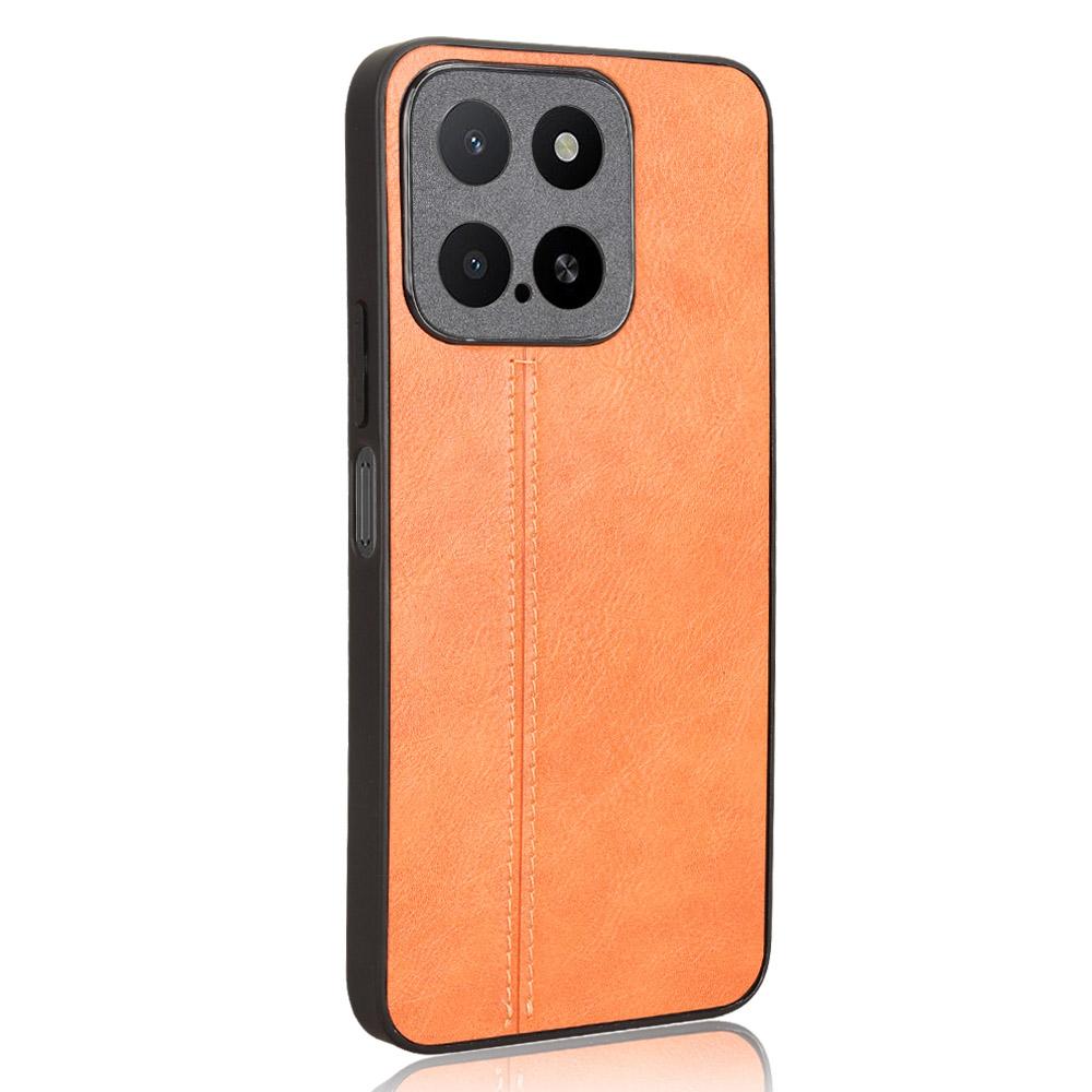 Honor X5b Cow Pattern Sewing Back Cover Phone Case - Premium PU Leather Texture PC + TPU Shockproof Protective Case, Scratch Resistant Slim Lightweight Anti-Fingerprint Full Coverage Mobile Cover