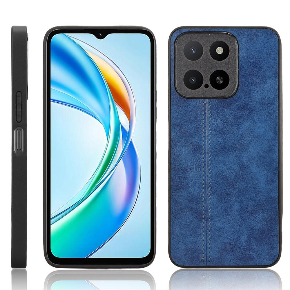 Honor X5b Cow Pattern Sewing Back Cover Phone Case - Premium PU Leather Texture PC + TPU Shockproof Protective Case, Scratch Resistant Slim Lightweight Anti-Fingerprint Full Coverage Mobile Cover