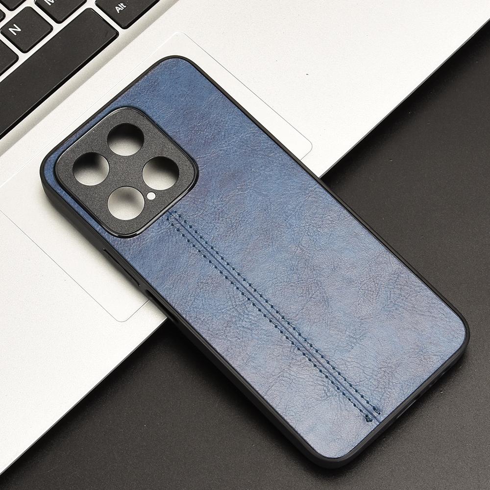 Honor X5b Cow Pattern Sewing Back Cover Phone Case - Premium PU Leather Texture PC + TPU Shockproof Protective Case, Scratch Resistant Slim Lightweight Anti-Fingerprint Full Coverage Mobile Cover