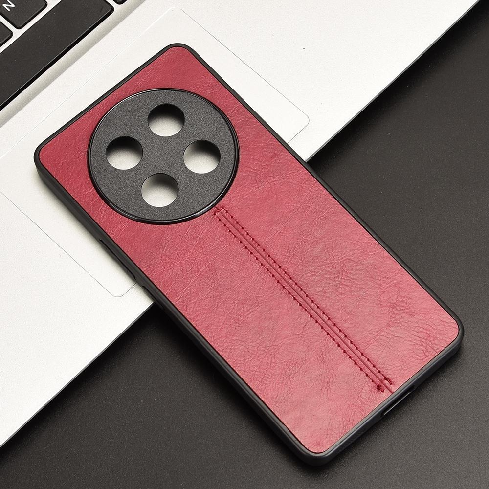 Honor Magic7 Lite Cow Pattern Sewing Back Cover Phone Case - Premium PU Leather Texture PC + TPU Shockproof Protective Case, Scratch Resistant Slim Lightweight Anti-Fingerprint Full Coverage Mobile Cover