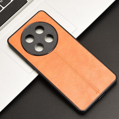 Honor Magic7 Lite Cow Pattern Sewing Back Cover Phone Case - Premium PU Leather Texture PC + TPU Shockproof Protective Case, Scratch Resistant Slim Lightweight Anti-Fingerprint Full Coverage Mobile Cover