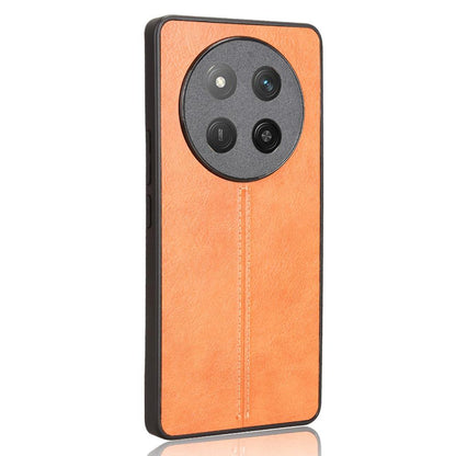 Honor Magic7 Lite Cow Pattern Sewing Back Cover Phone Case - Premium PU Leather Texture PC + TPU Shockproof Protective Case, Scratch Resistant Slim Lightweight Anti-Fingerprint Full Coverage Mobile Cover
