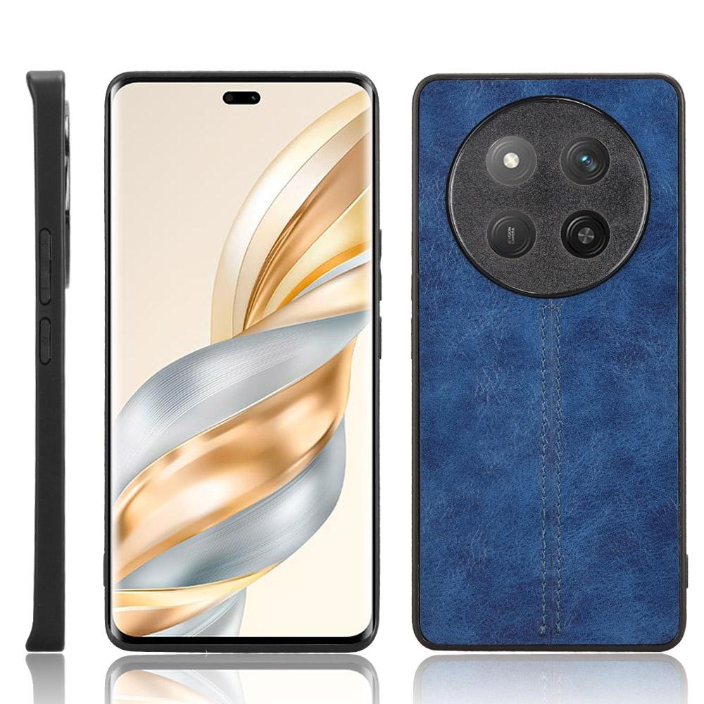 Honor X60 Pro Cow Pattern Sewing Back Cover Phone Case - Premium PU Leather Texture PC + TPU Shockproof Protective Case, Scratch Resistant Slim Lightweight Anti-Fingerprint Full Coverage Mobile Cover