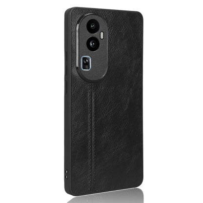 OPPO Reno 10 Pro 5G Cow Pattern Sewing Back Cover Phone Case - Premium PU Leather Texture PC + TPU Shockproof Protective Case, Scratch Resistant Slim Lightweight Anti-Fingerprint Full Coverage Mobile Cover