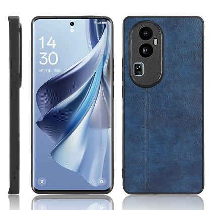 OPPO Reno 10 Pro 5G Cow Pattern Sewing Back Cover Phone Case - Premium PU Leather Texture PC + TPU Shockproof Protective Case, Scratch Resistant Slim Lightweight Anti-Fingerprint Full Coverage Mobile Cover