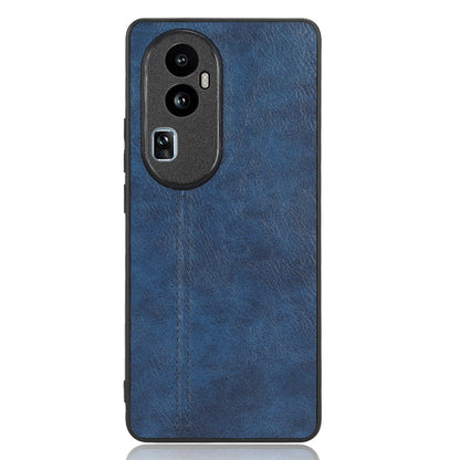 OPPO Reno 10 Pro 5G Cow Pattern Sewing Back Cover Phone Case - Premium PU Leather Texture PC + TPU Shockproof Protective Case, Scratch Resistant Slim Lightweight Anti-Fingerprint Full Coverage Mobile Cover