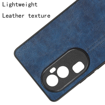 OPPO Reno 10 Pro 5G Cow Pattern Sewing Back Cover Phone Case - Premium PU Leather Texture PC + TPU Shockproof Protective Case, Scratch Resistant Slim Lightweight Anti-Fingerprint Full Coverage Mobile Cover