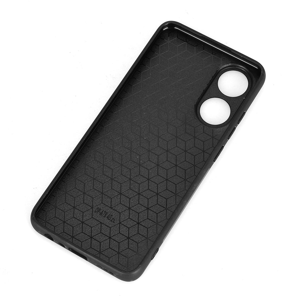 OPPO A78 4G Cow Pattern Sewing Back Cover Phone Case - Premium PU Leather Texture PC + TPU Shockproof Protective Case, Scratch Resistant Slim Lightweight Anti-Fingerprint Full Coverage Mobile Cover