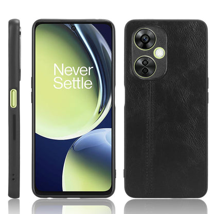 OPPO K11 5G Cow Pattern Sewing Back Cover Phone Case - Premium PU Leather Texture PC + TPU Shockproof Protective Case, Scratch Resistant Slim Lightweight Anti-Fingerprint Full Coverage Mobile Cover