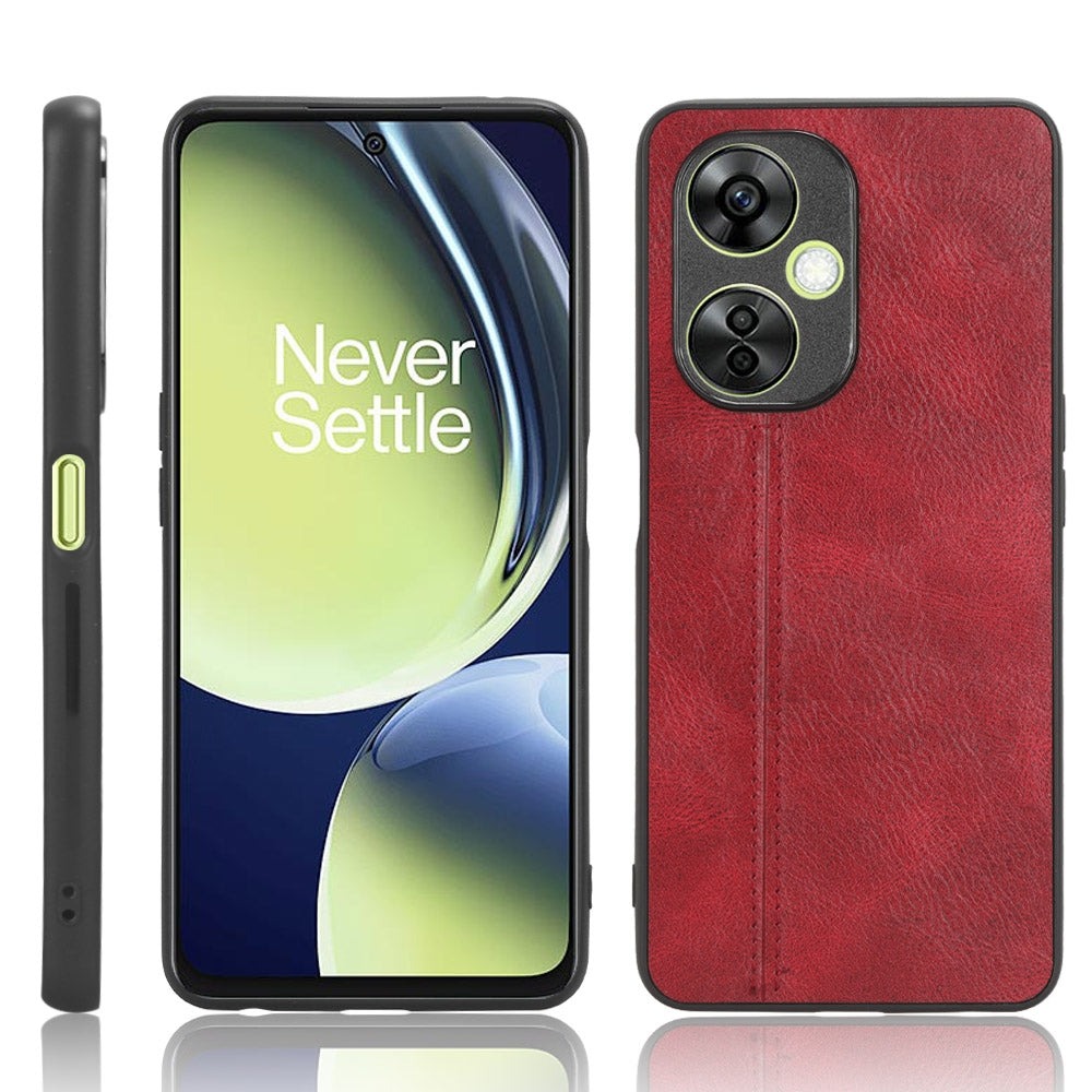 OPPO K11 5G Cow Pattern Sewing Back Cover Phone Case - Premium PU Leather Texture PC + TPU Shockproof Protective Case, Scratch Resistant Slim Lightweight Anti-Fingerprint Full Coverage Mobile Cover