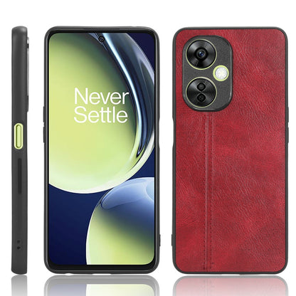 OPPO K11 5G Cow Pattern Sewing Back Cover Phone Case - Premium PU Leather Texture PC + TPU Shockproof Protective Case, Scratch Resistant Slim Lightweight Anti-Fingerprint Full Coverage Mobile Cover