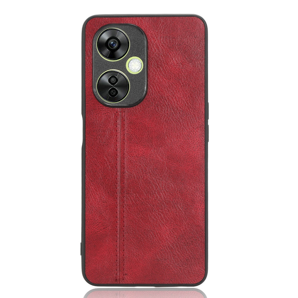 OPPO K11 5G Cow Pattern Sewing Back Cover Phone Case - Premium PU Leather Texture PC + TPU Shockproof Protective Case, Scratch Resistant Slim Lightweight Anti-Fingerprint Full Coverage Mobile Cover